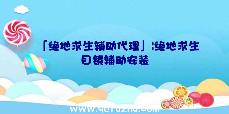 「绝地求生辅助代理」|绝地求生目镜辅助安装